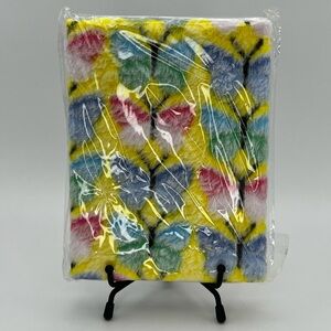 SALE Yellow Butterfly Fuzzy Notebook Journal